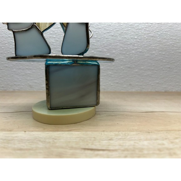 Vtg Christmas Angels Stained Glass Sankyo Japan Music Box Carousel Amazing Grase - Picture 9 of 11